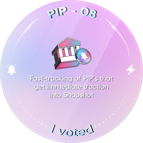 Push Governance Proposal Vote - PIP-08 : Fast-tracking of PIP’s that get Immediate traction into Snapshot POAP image