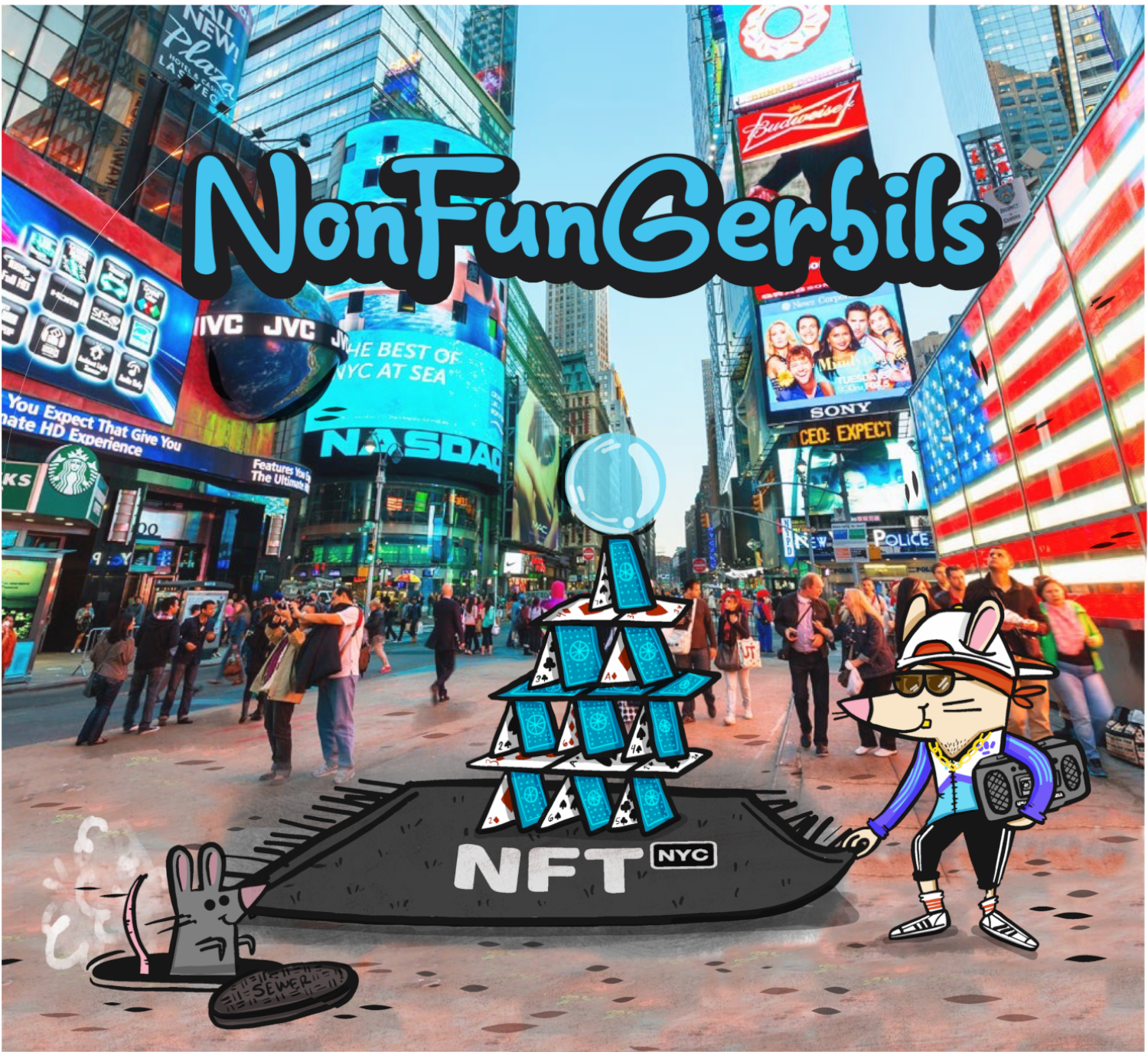 #RugPullGerbil visits NFT NYC POAP image