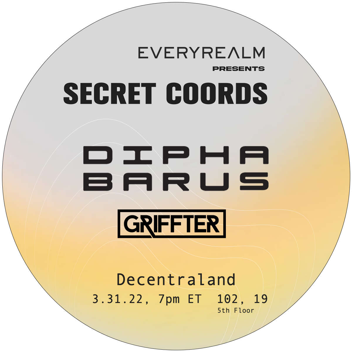 Secret Coords Featuring Dipha Barus and Griffter POAP image
