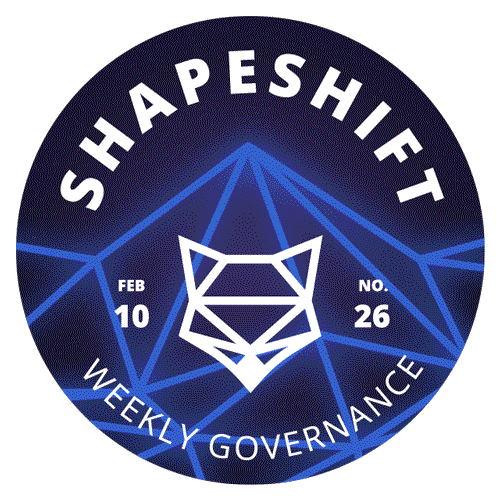 ShapeShift DAO Weekly Governance Call #26 POAP image