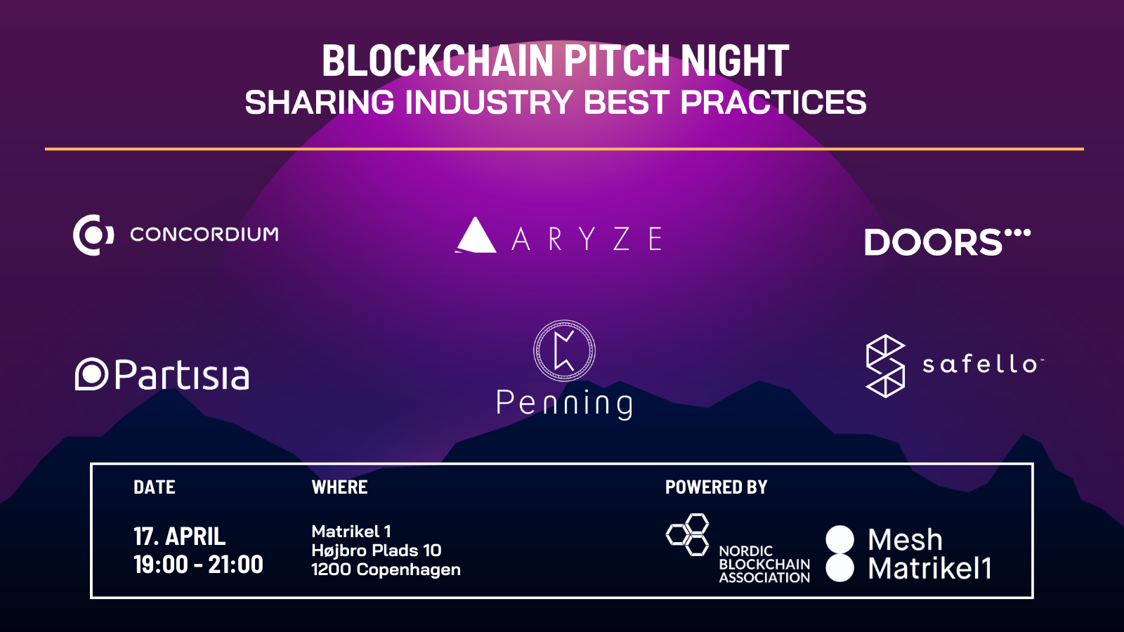 Sharing industry best practices - Blockchain pitch night POAP image