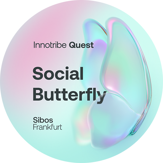 Sibos 25 - Networking route - Social butterfly POAP image