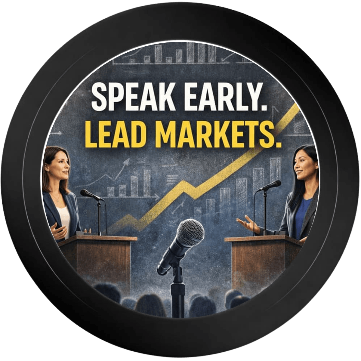 Speak Early. Lead Markets. drop image