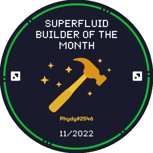 Superfluid Builder of the Month: Phydy (November 2022) POAP image