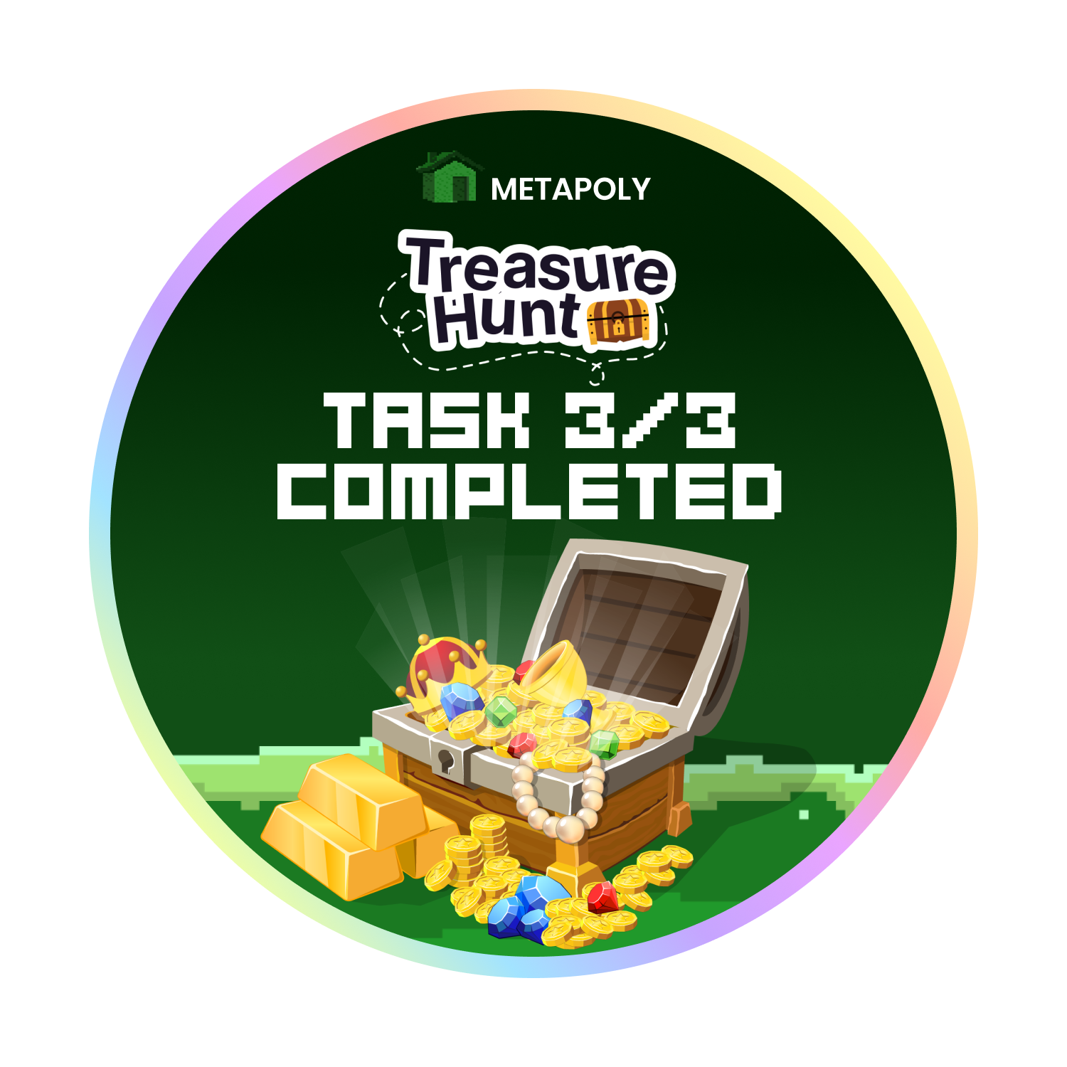Task 3 of Metapoly's Treasure Hunt  in The SandBox  POAP image