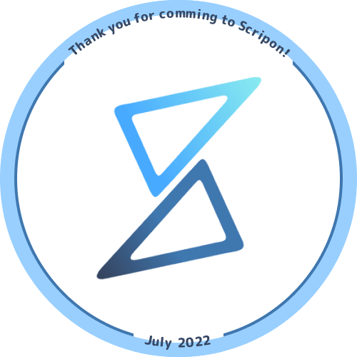 Thank you for comming to Scripon in July 2022 POAP image