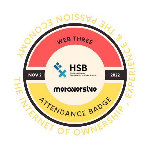 The attendance of the introduction to Web3 class by Metaversive POAP image