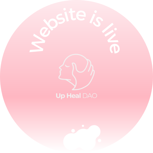 The launch of Up Heal DAO website POAP image