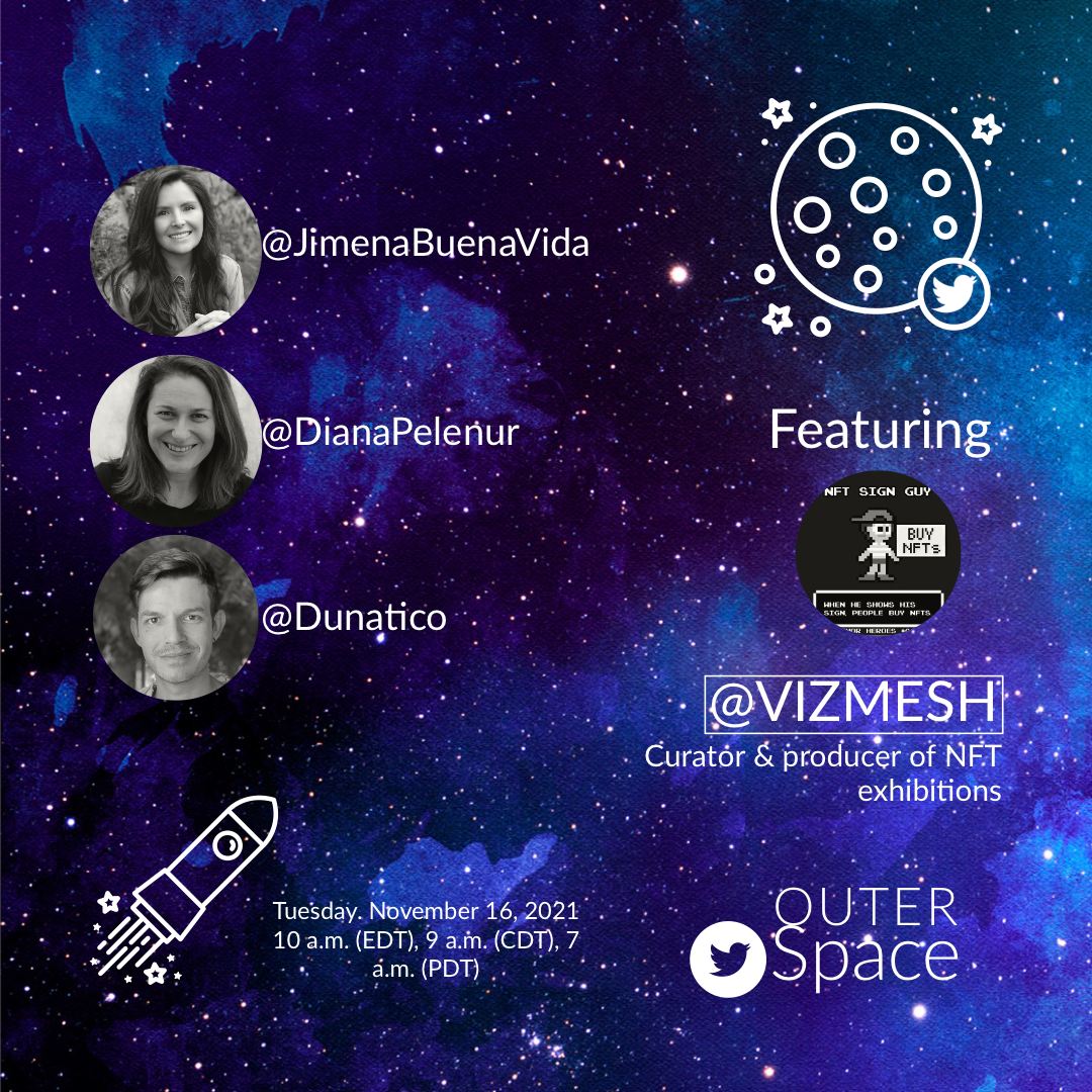 Tw Outer Space Series (NFTart, Blockchain & Curation) with @Vizmesh POAP image