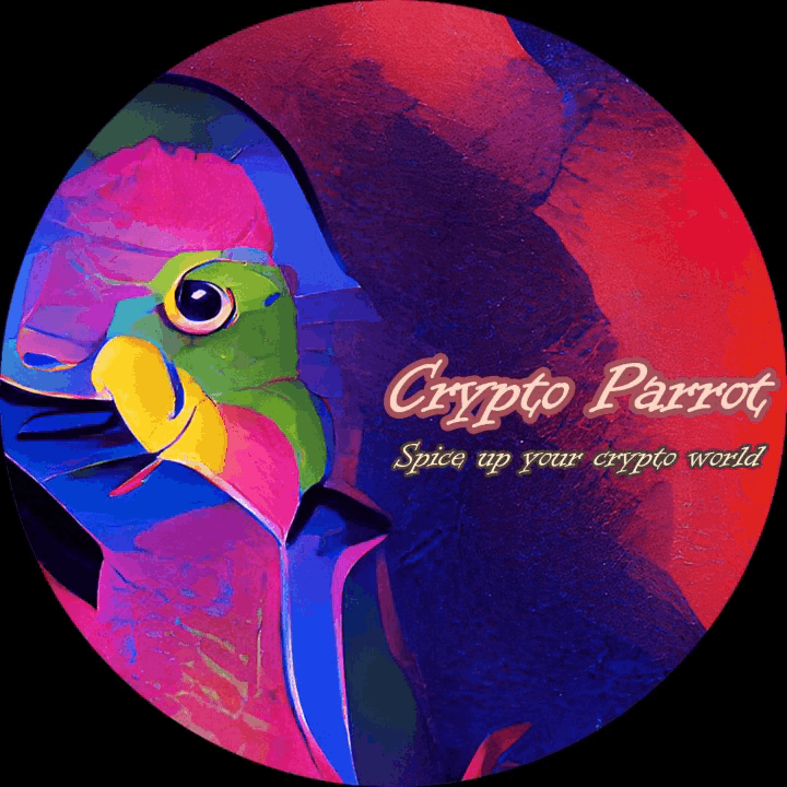 Crypto Parrot Community establishment badge POAP image