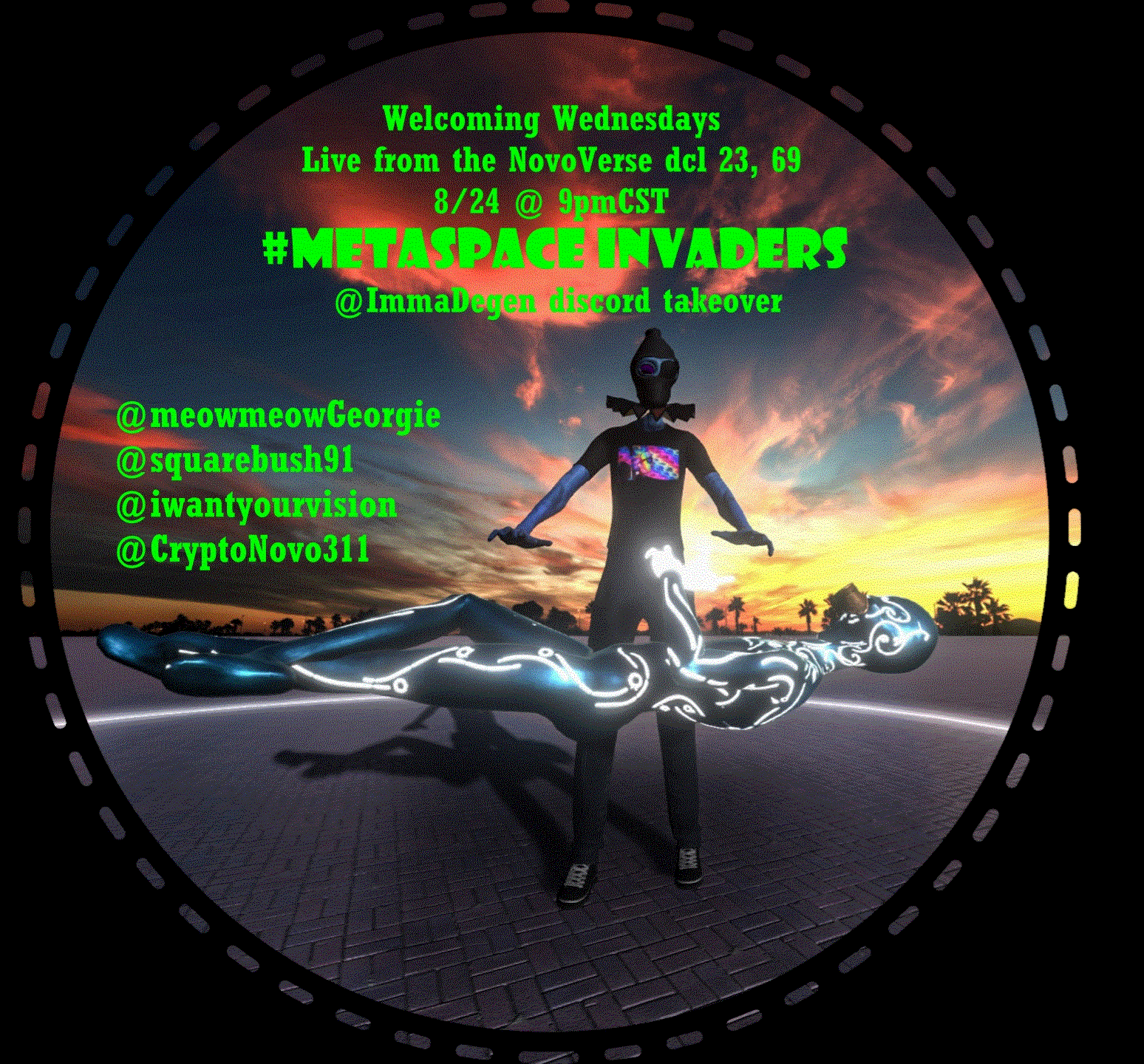 Web3 Welcoming Wednesdays 8.24 9pm cst Live from the NovoVerse dcl 23,69 POAP image