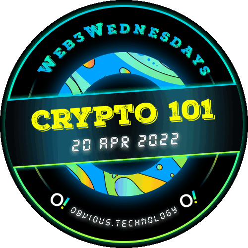 Web3Wednesdays Crypto 101 w/ Obvious POAP image