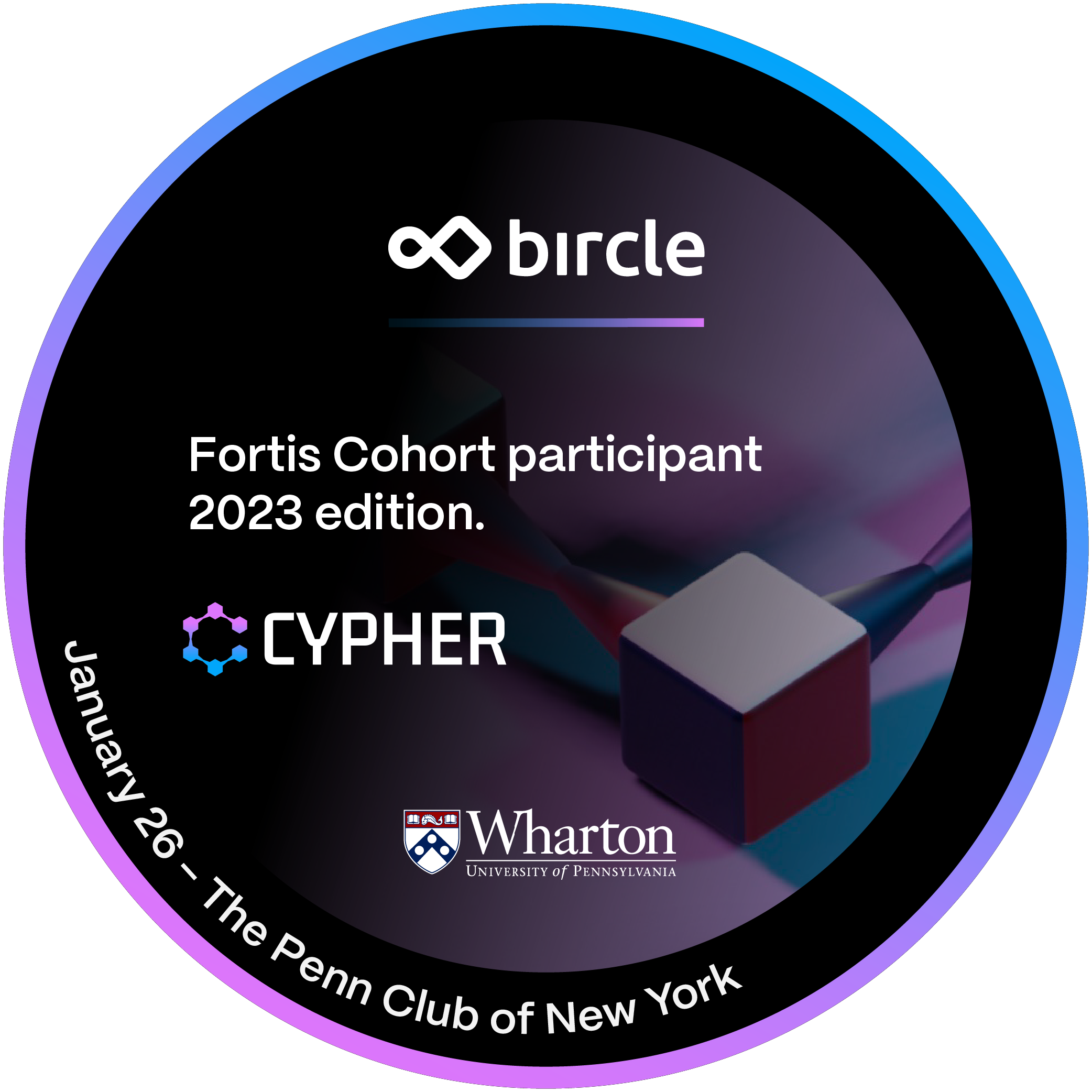 Wharton Cypher Accelerator Networking Event - Jan. 26 in NY - BIRCLE POAP image