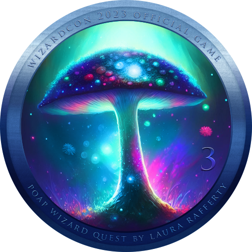 WizardCon 2023 WinterWizard POAP Quest Token 3 - Galaxy Mushroom POAP image