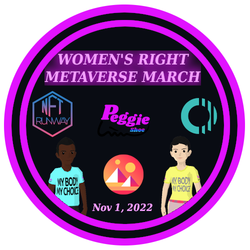 Women's Right Metaverse March in Decentraland Nov 2022 POAP image