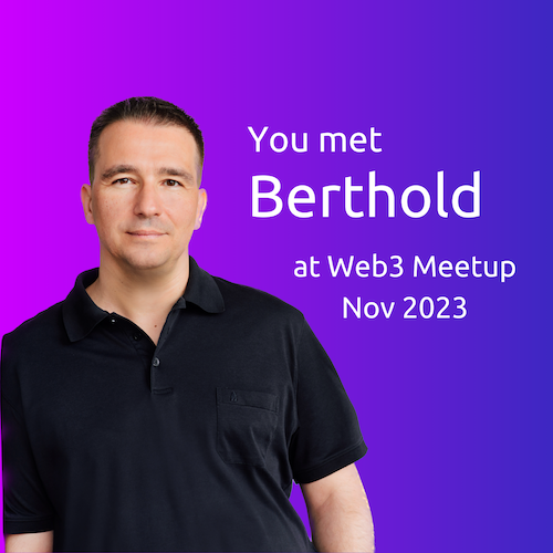 You met Berthold at Web3 Meetup POAP image