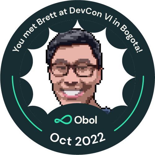 You met Brett @ DevCon VI in Bogota Oct. '22! POAP image