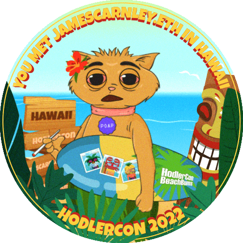 You met JamesCarnley.eth in Hawaii at HodlerCon 2022 POAP image