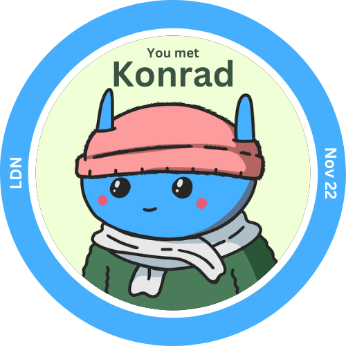 You met Konrad in November POAP image