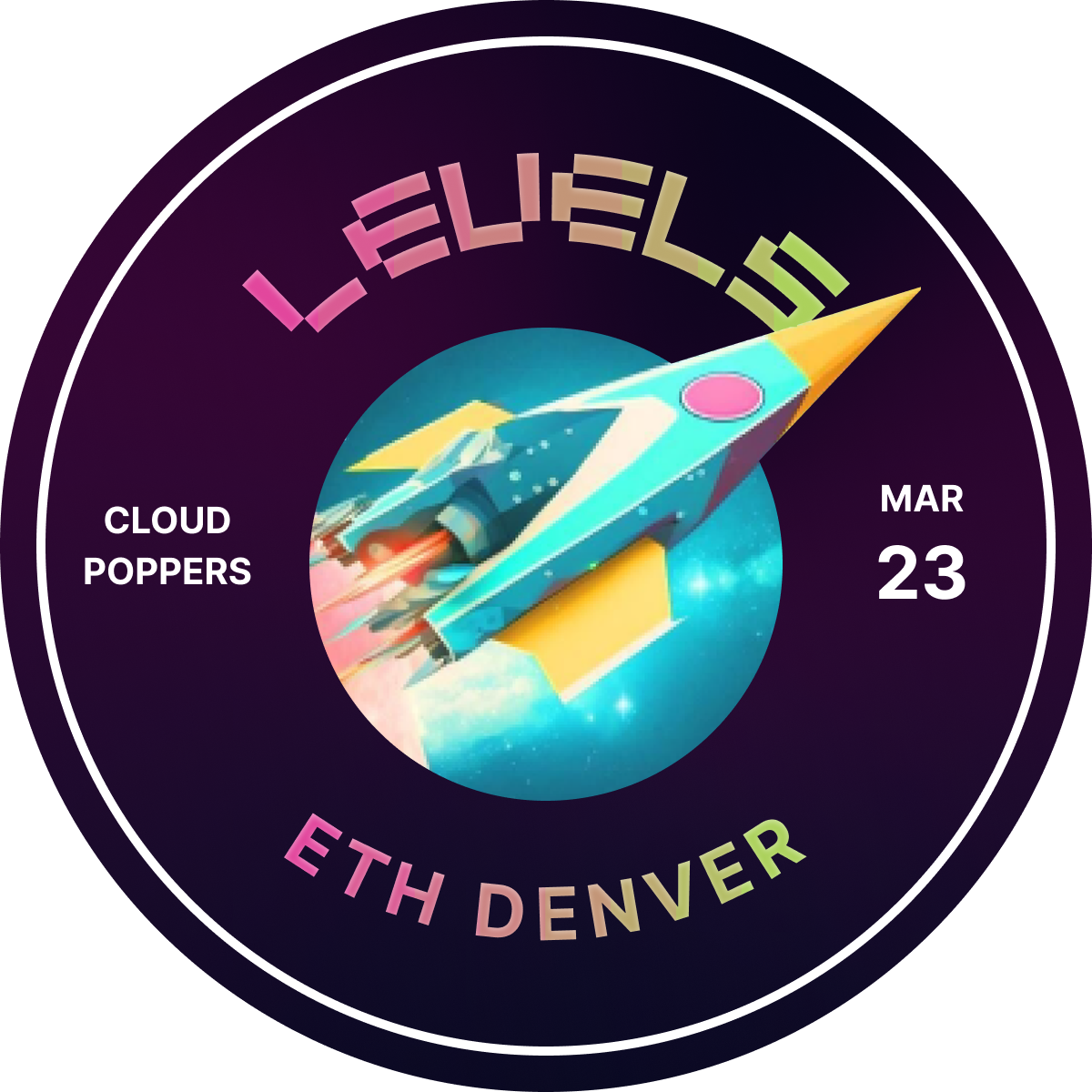 You Played Cloud Poppers from LEVELS.art at ETH Denver POAP image