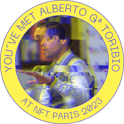 You´ve met Alberto G Toribio in NFT Paris 2023 POAP image