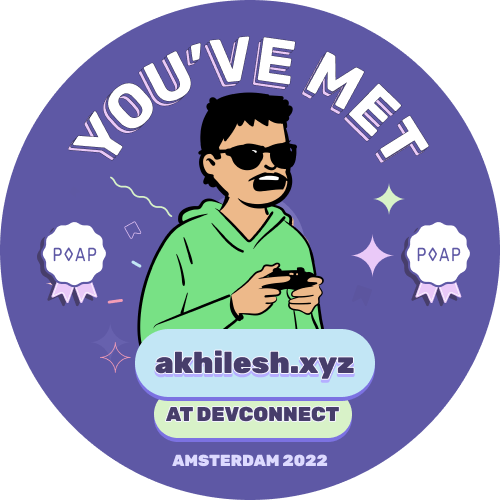 You've met Akhilesh at DevConnect '22 POAP image