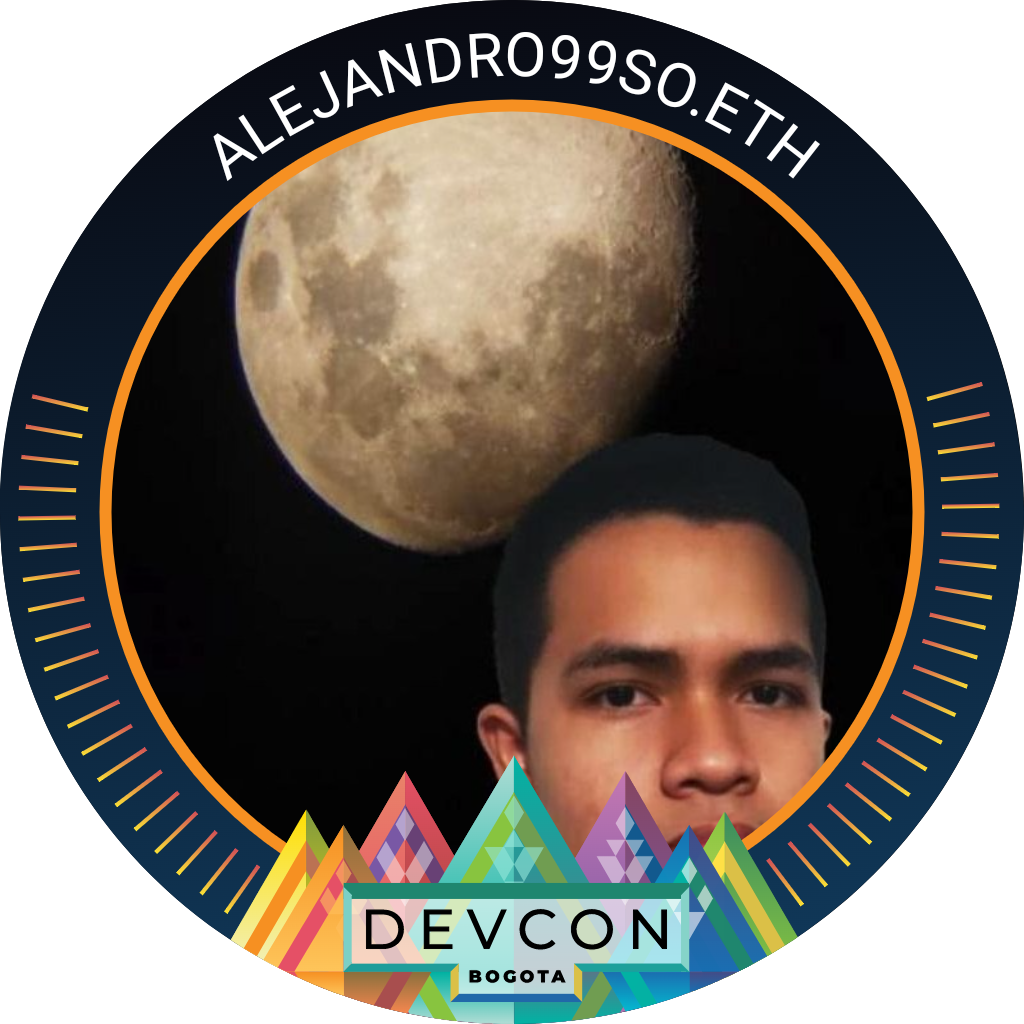 You've met alejandro99so.eth at Devcon Bogota '22 POAP image
