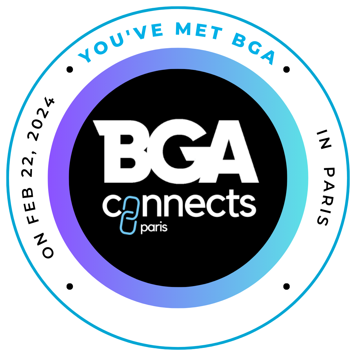 You've met BGA at BGA Connects Paris 2024 🎮  POAP image