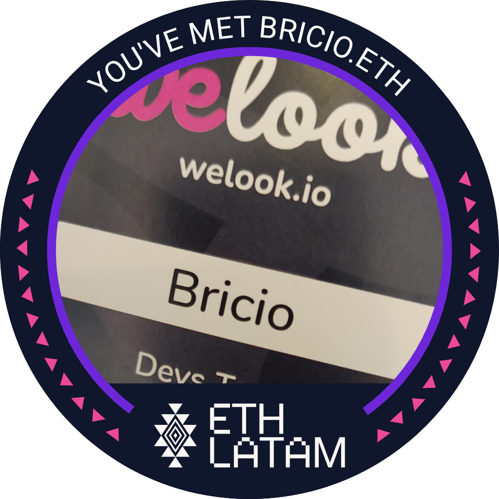 You've met bricio.eth at ETHLatam '22 POAP image
