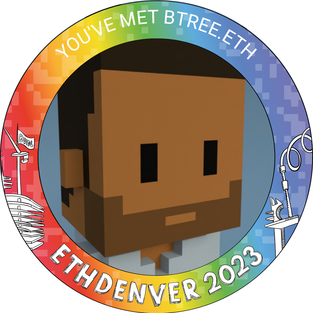 You've met btree.eth at ETHDenver 2023 POAP image