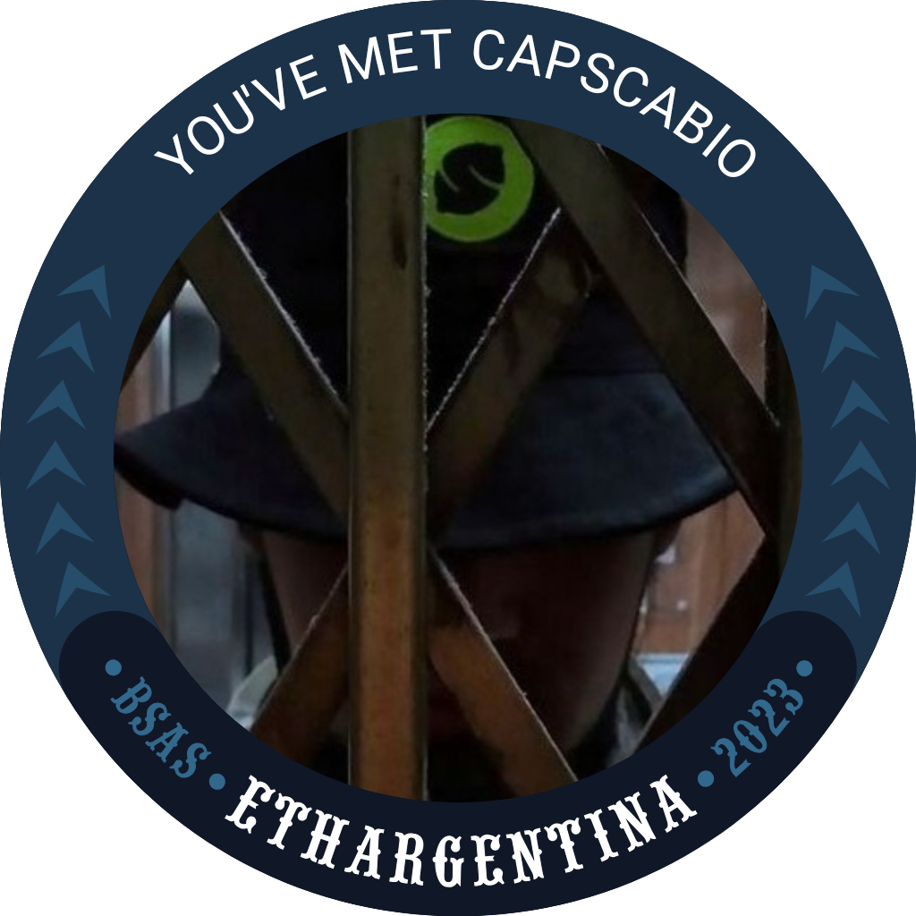 You've met CapScabio  at ETH Argentina 2023 POAP image