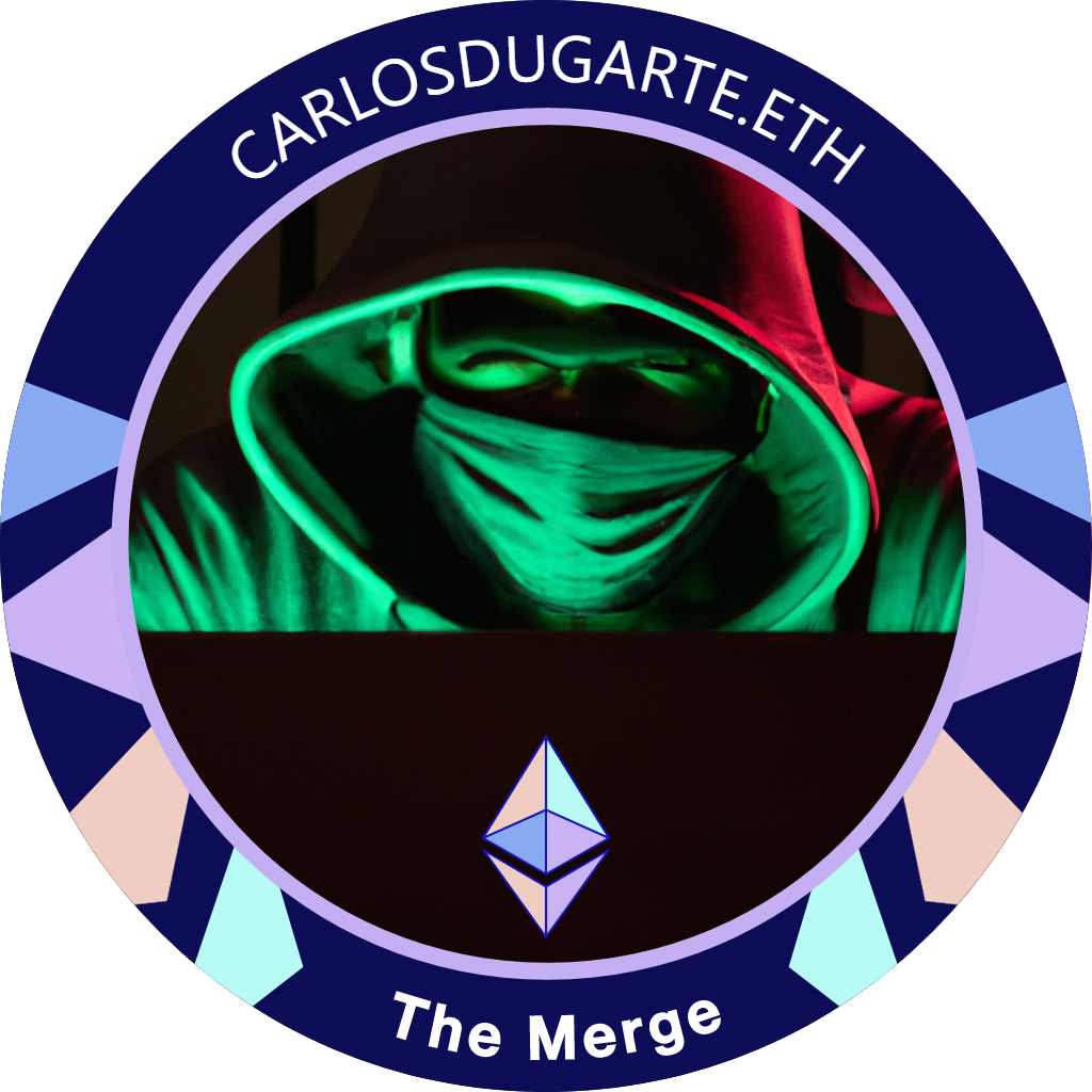 You've met carlosdugarte.eth at the merge of Ethereum '22 POAP image