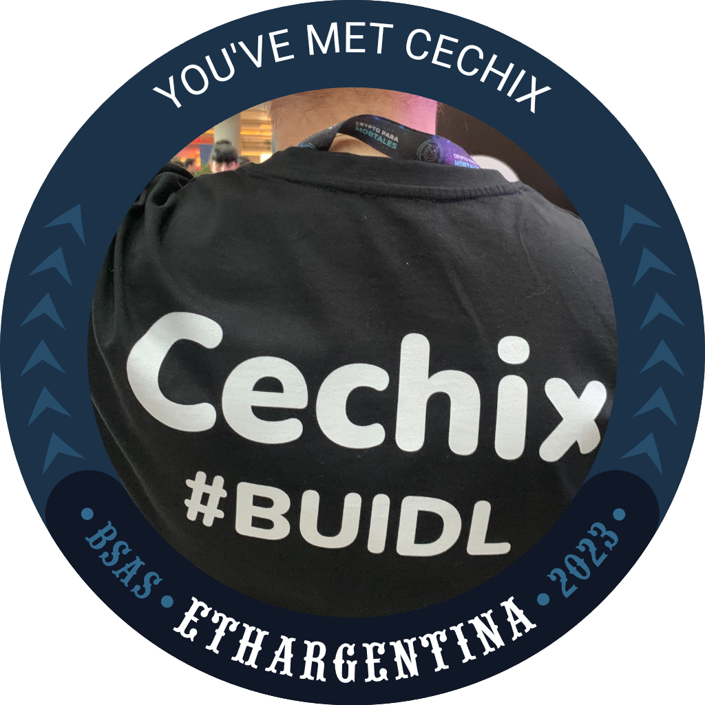 You've met Cechix at ETH Argentina 2023 POAP image