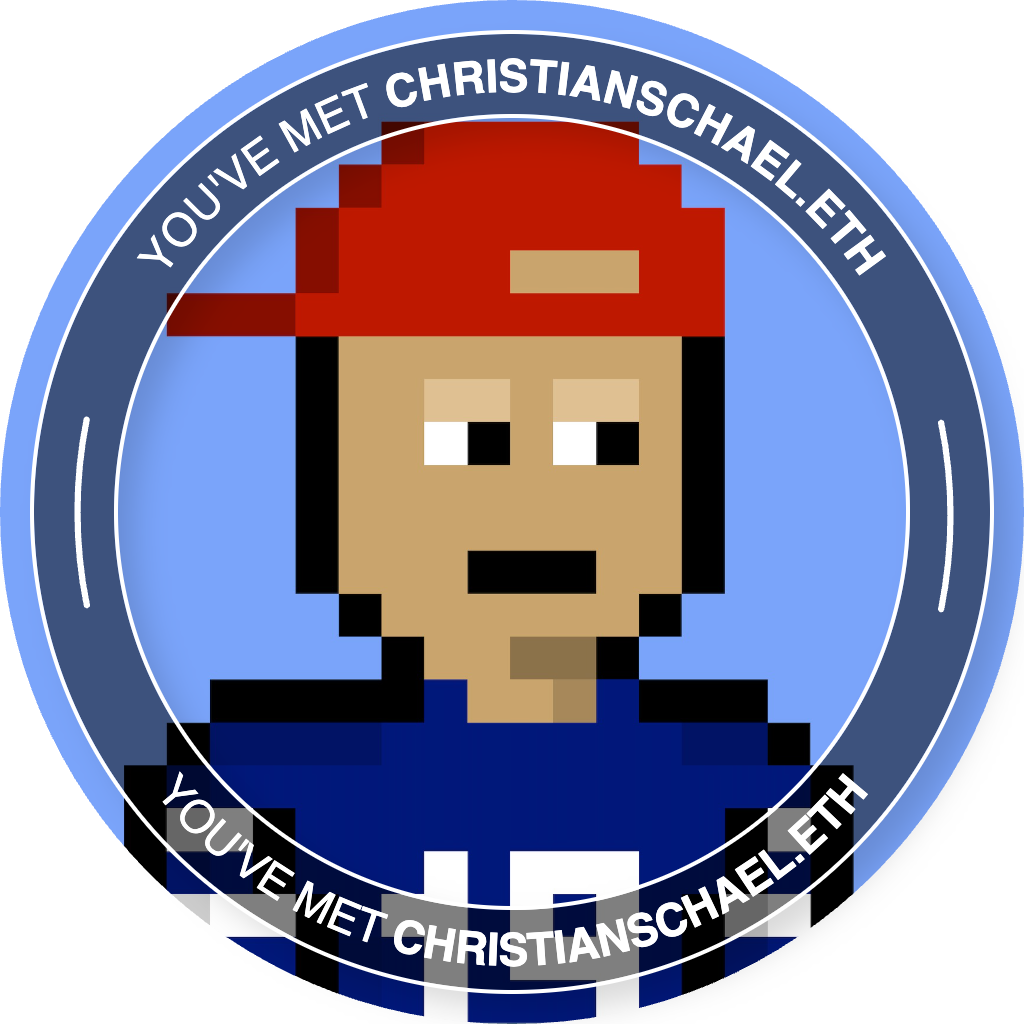 You've met christianschael.eth - April 2023 POAP image