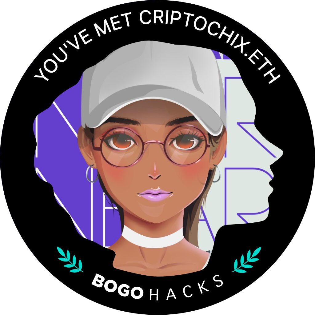 You've met criptochix.eth at Bogohacks '22 POAP image