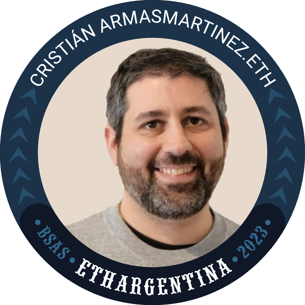 You've met Cristián armasmartinez.eth at ETH Argentina 2023 POAP image