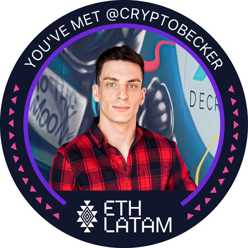 You've met @CryptoBecker at ETHLatam '22 POAP image