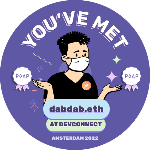 You've met dabdab.eth @ DevConnect! POAP image