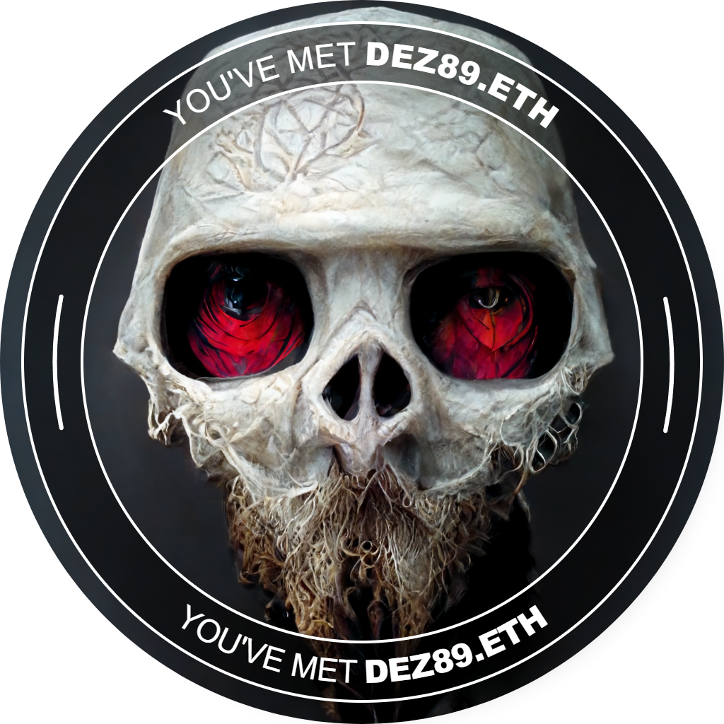 You've met dez89.eth - October 2022 POAP image