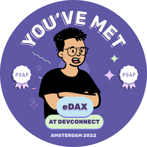 You've met eDAX at Devconnect 2022 POAP image