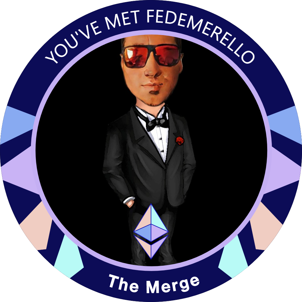 You've met FedeMerello at the merge of Ethereum '22 POAP image