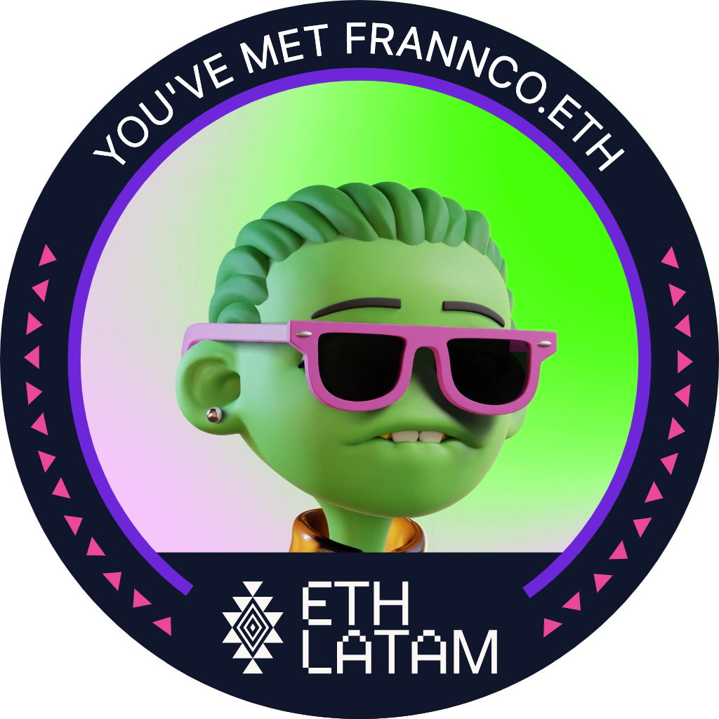 You've met frannco.eth at ETHLatam '22 POAP image