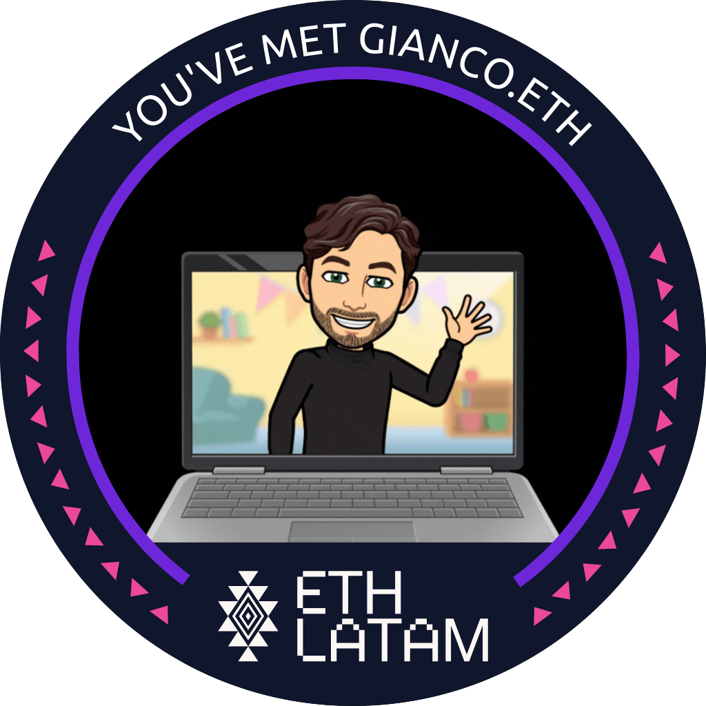 You've met gianco.eth at ETHLatam '22 POAP image