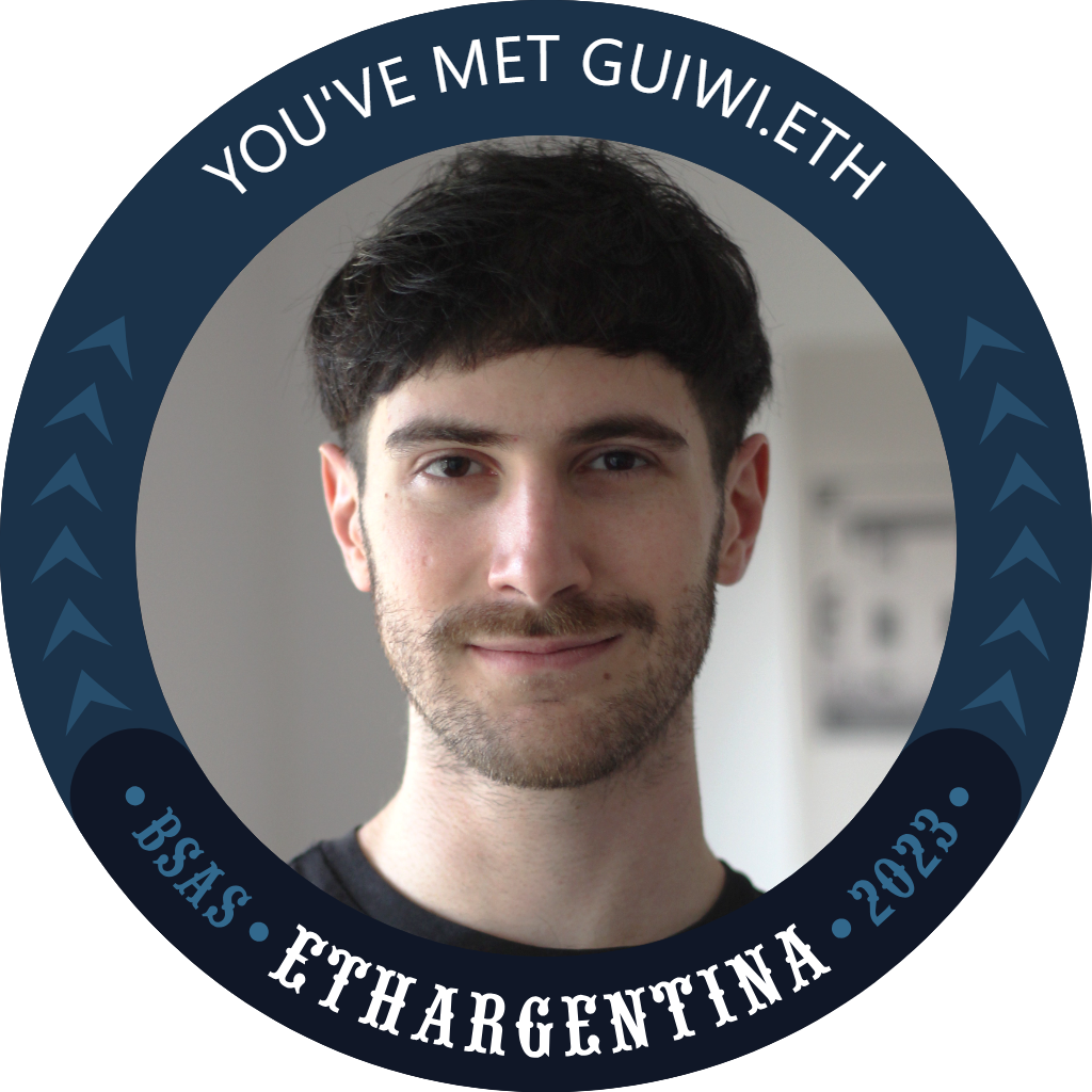 You've met guiwi.eth at ETH Argentina 2023 POAP image