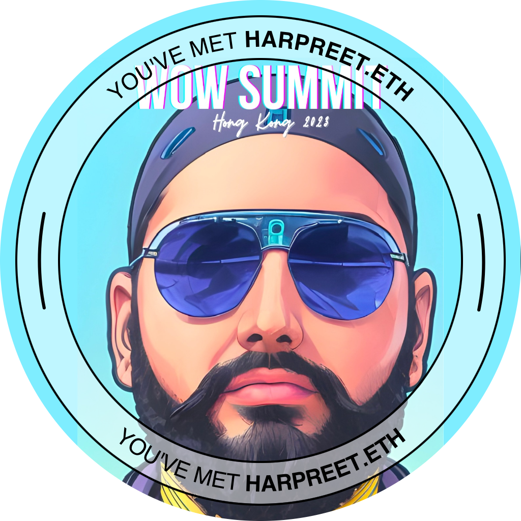 You've met Harpreet.eth at Wow summit  POAP image