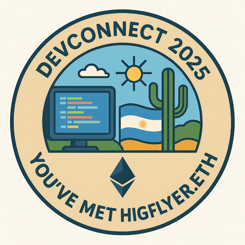 You've met highflyer.eth at DevConnect 2025 Buenos Aires POAP image
