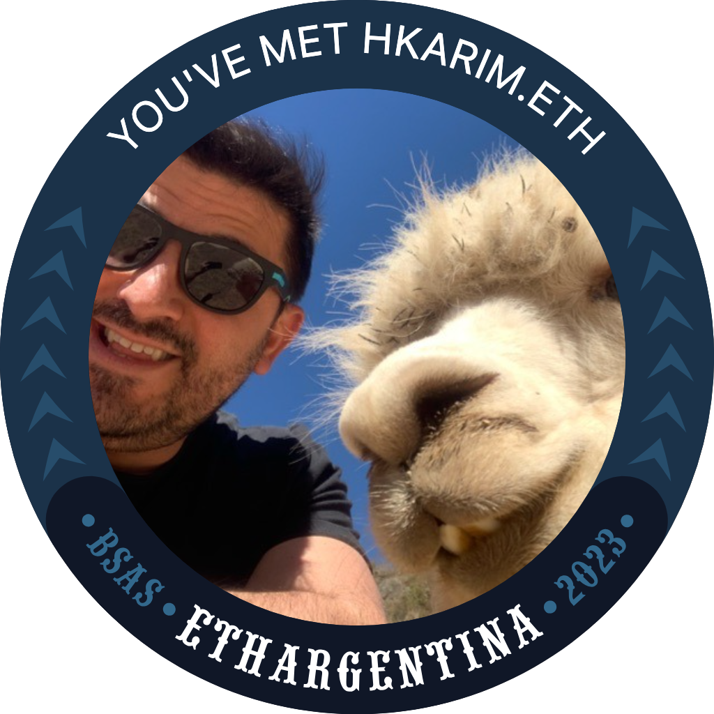 You've met hkarim.eth at ETH Argentina 2023 POAP image