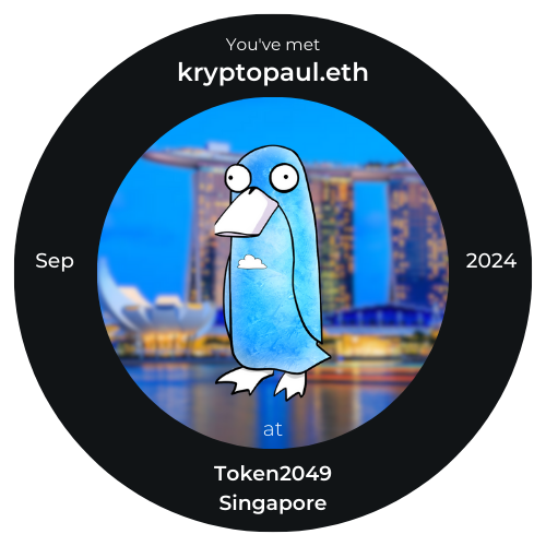 You've met kryptopaul.eth at TOKEN2049 Singapore POAP image