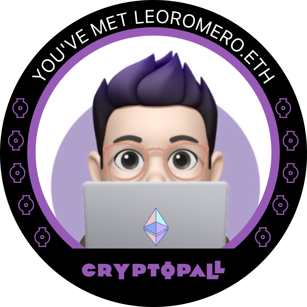 You've met leoromero.eth at Cryptopall '22 😎 POAP image