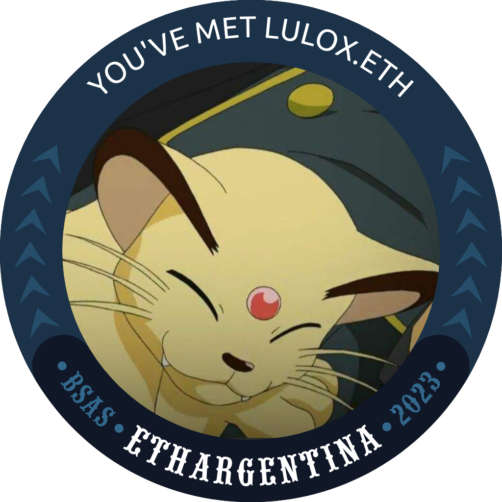You've met lulox.eth at ETH Argentina 2023 POAP image